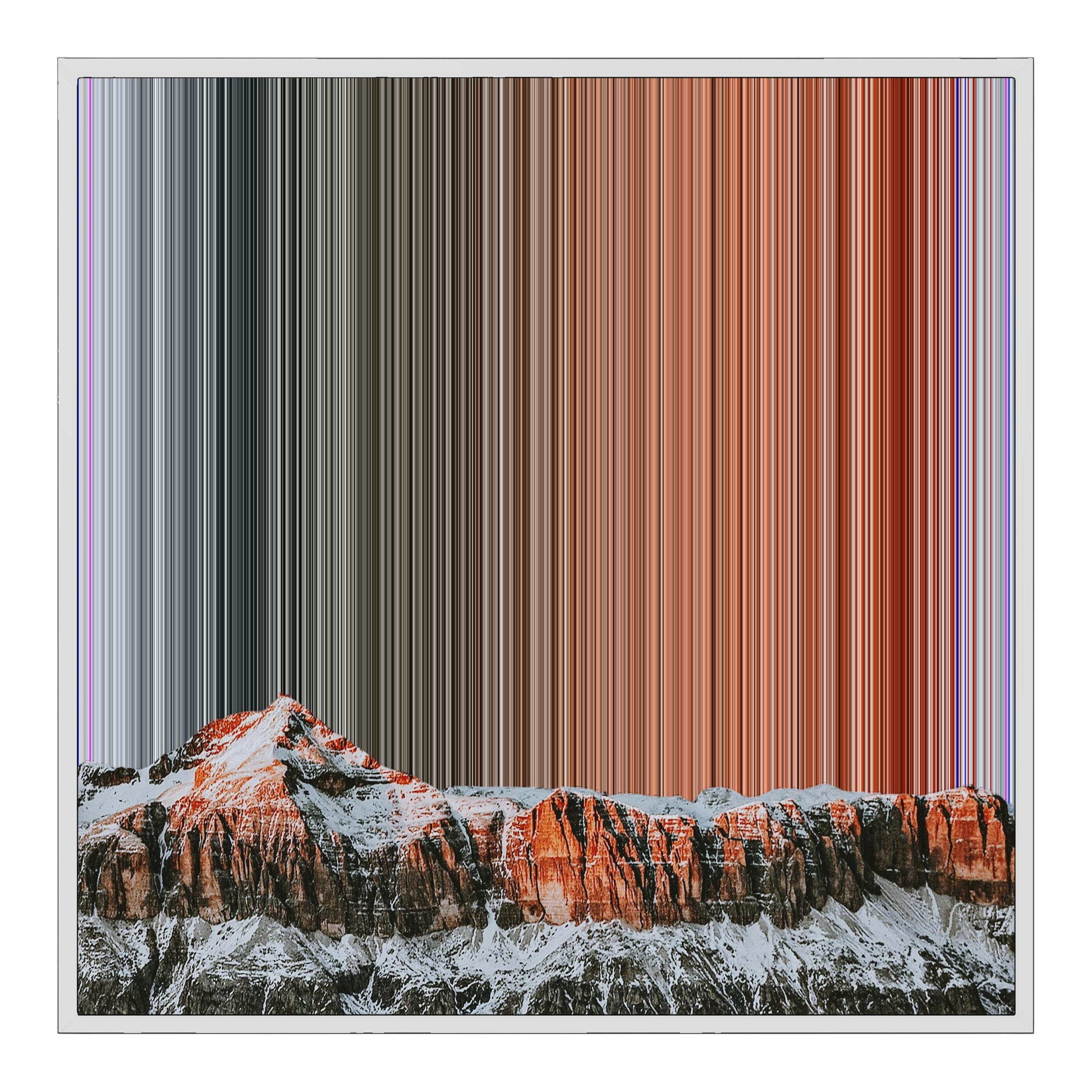 32×32" Framed Canvas - White Frame variant