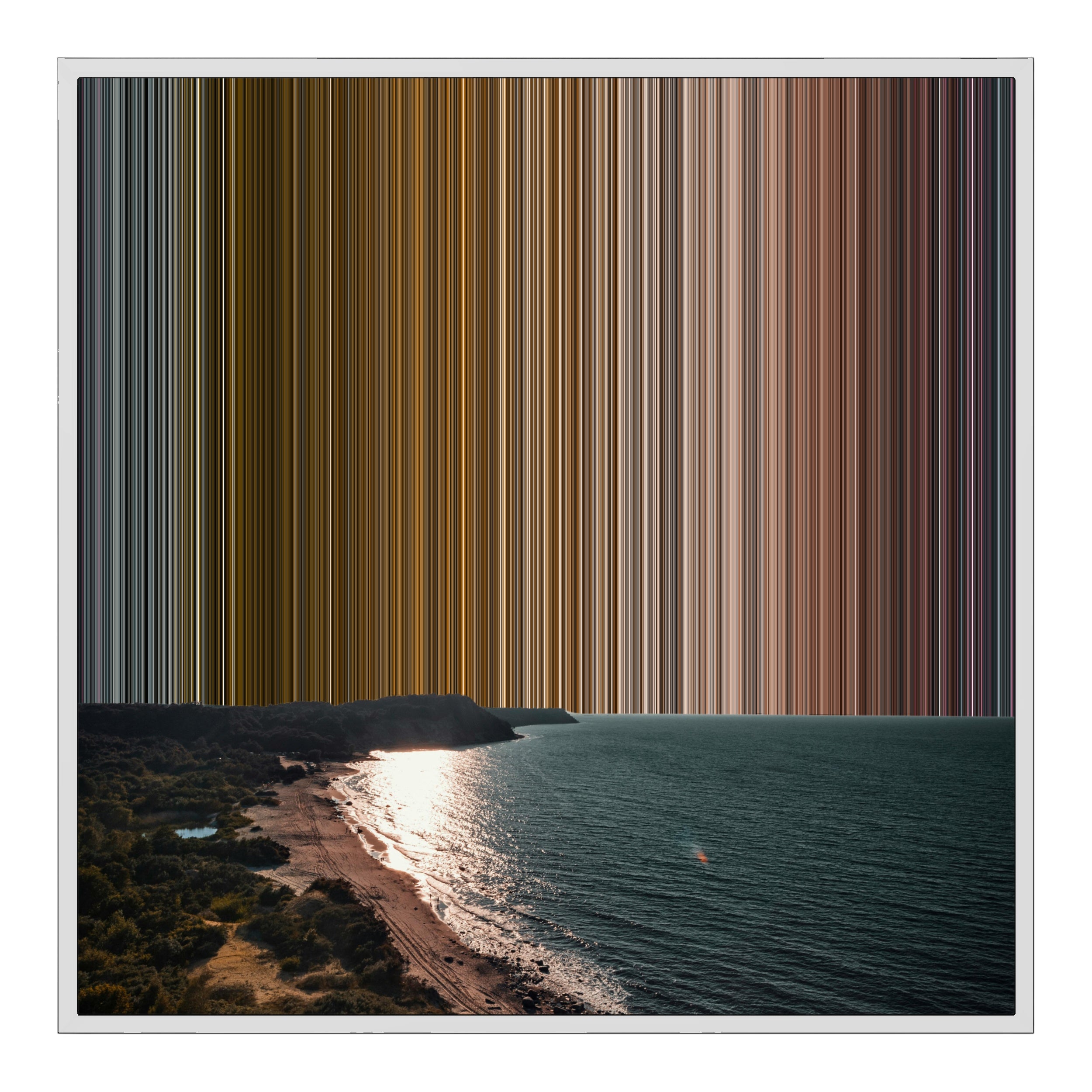 32×32" Framed Canvas - White Frame variant