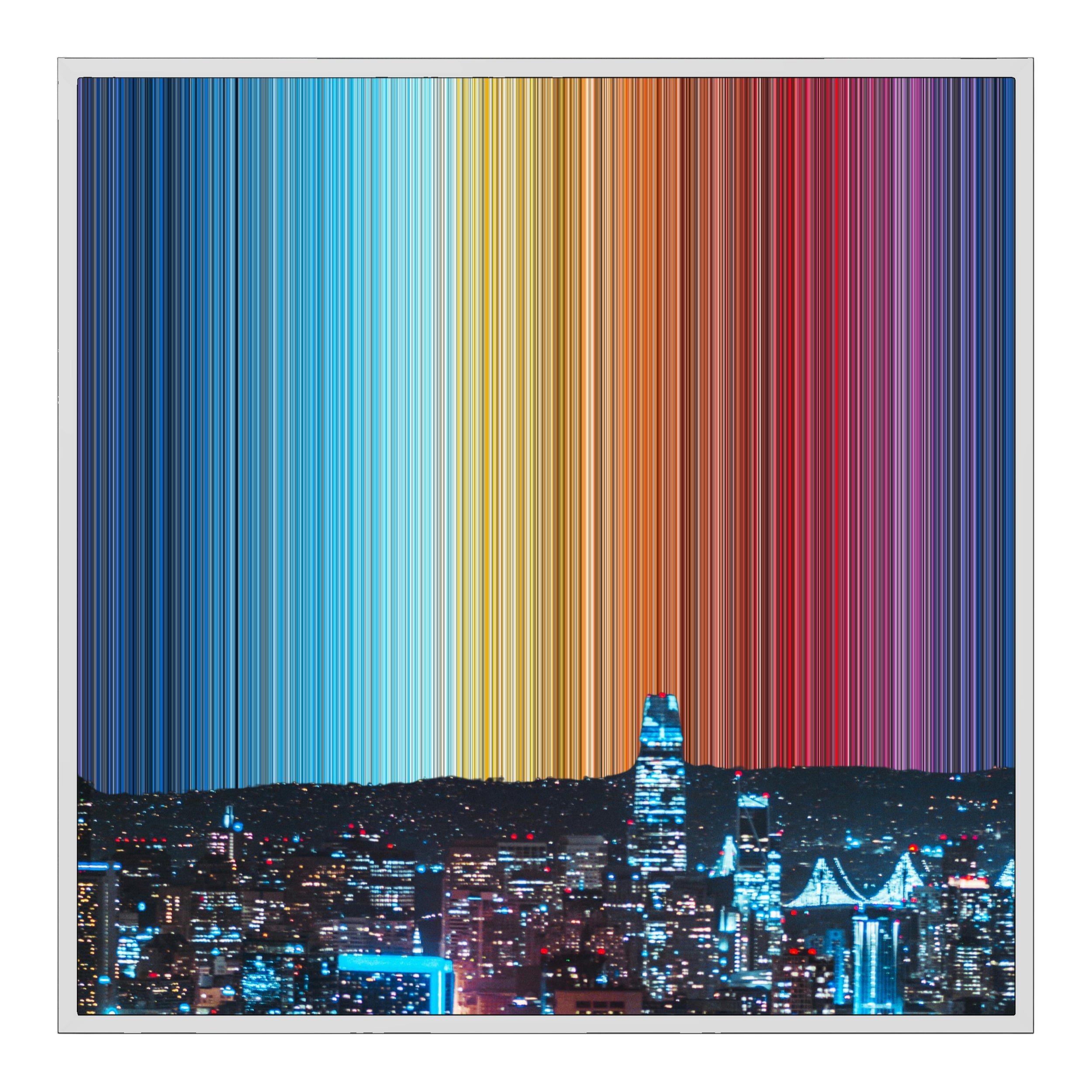 32×32" Framed Canvas - White Frame variant