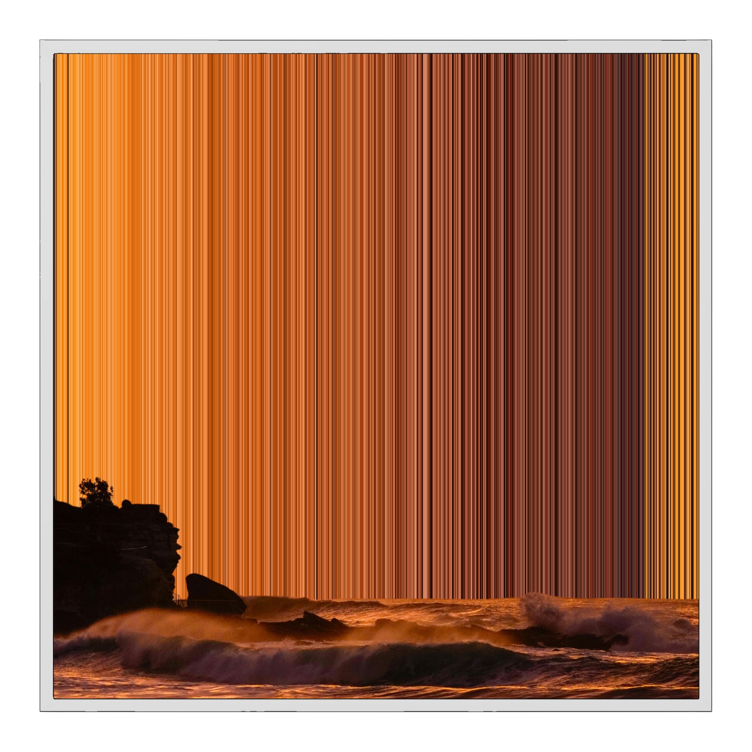 32×32" Framed Canvas - White Frame variant