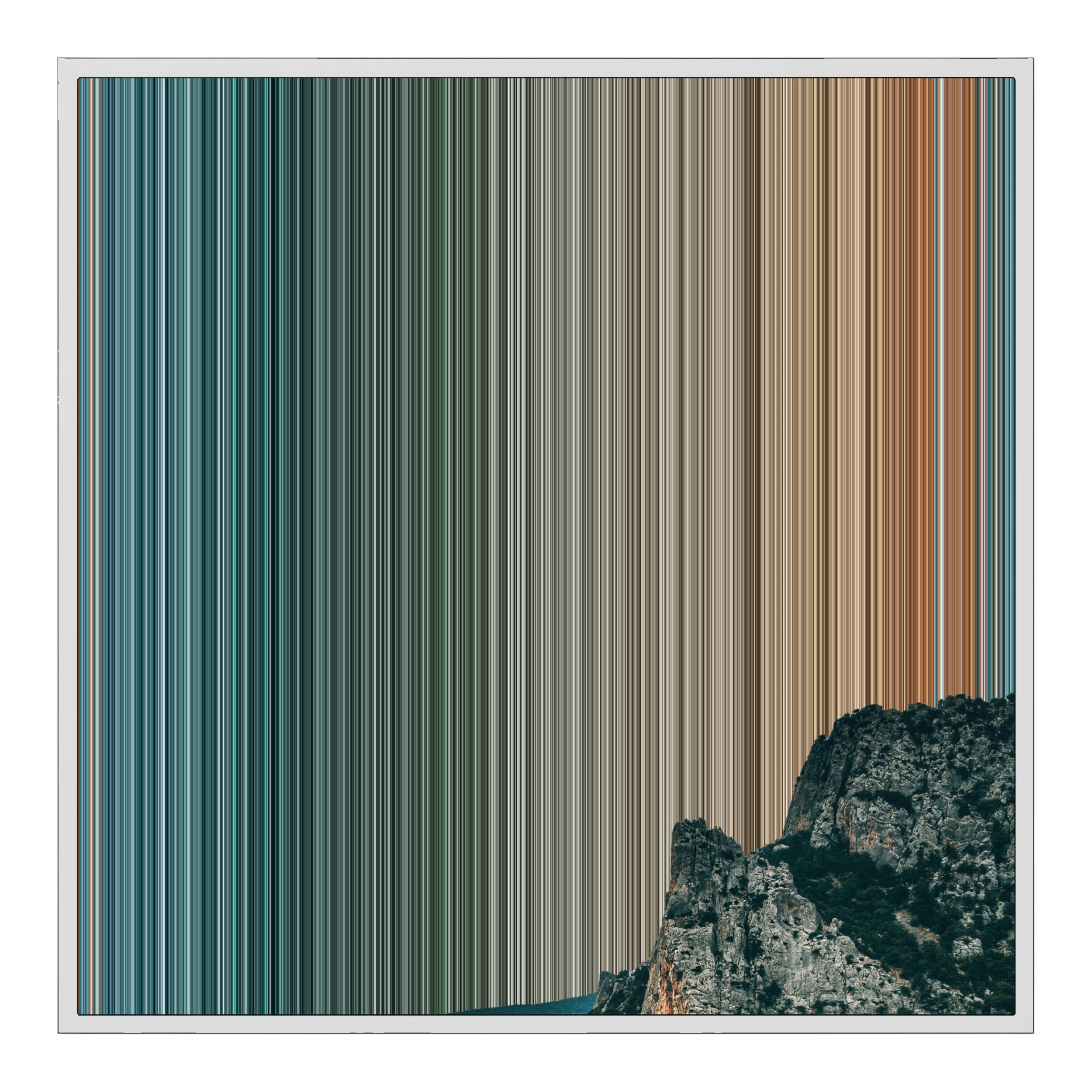 32×32" Framed Canvas - White Frame variant