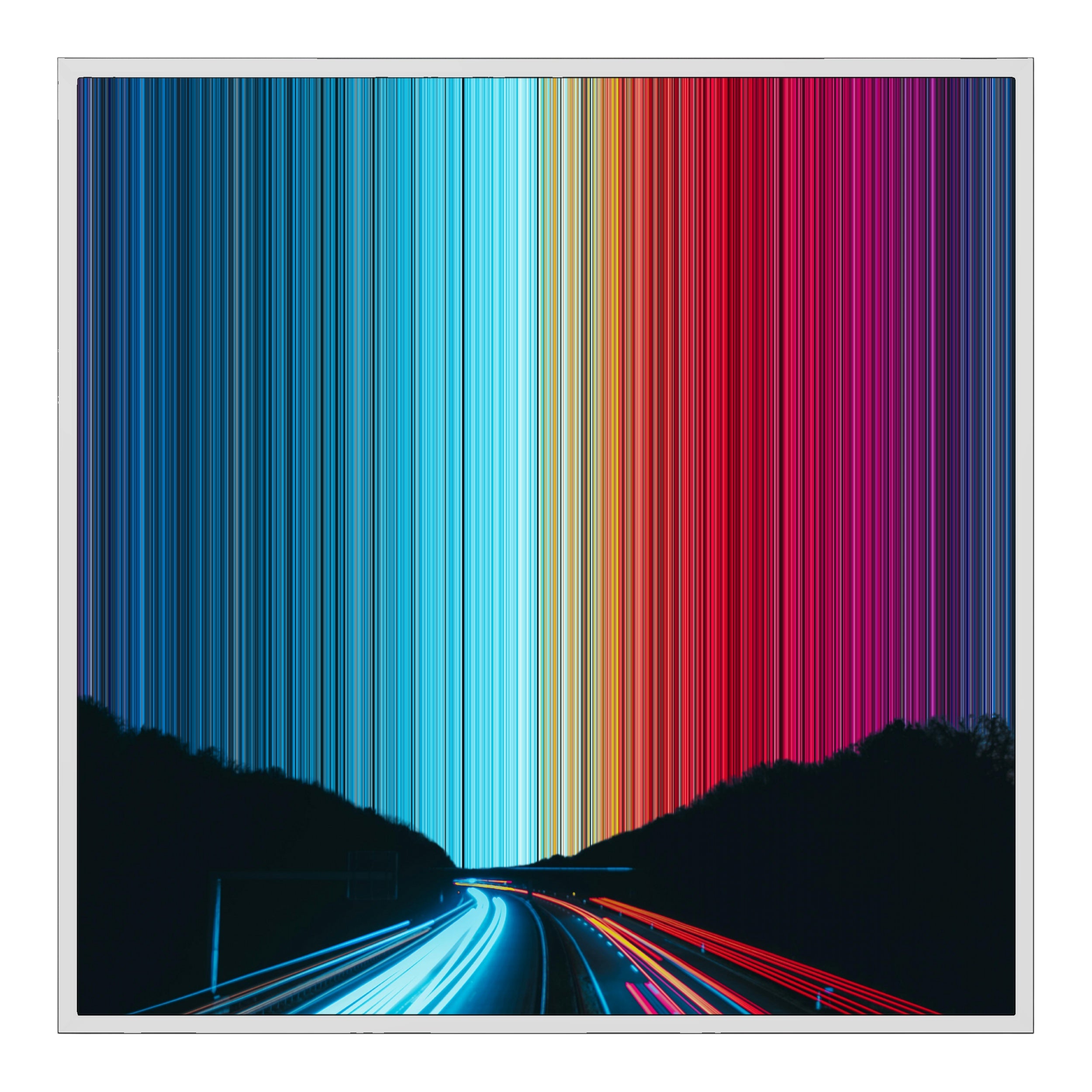 32×32" Framed Canvas - White Frame variant