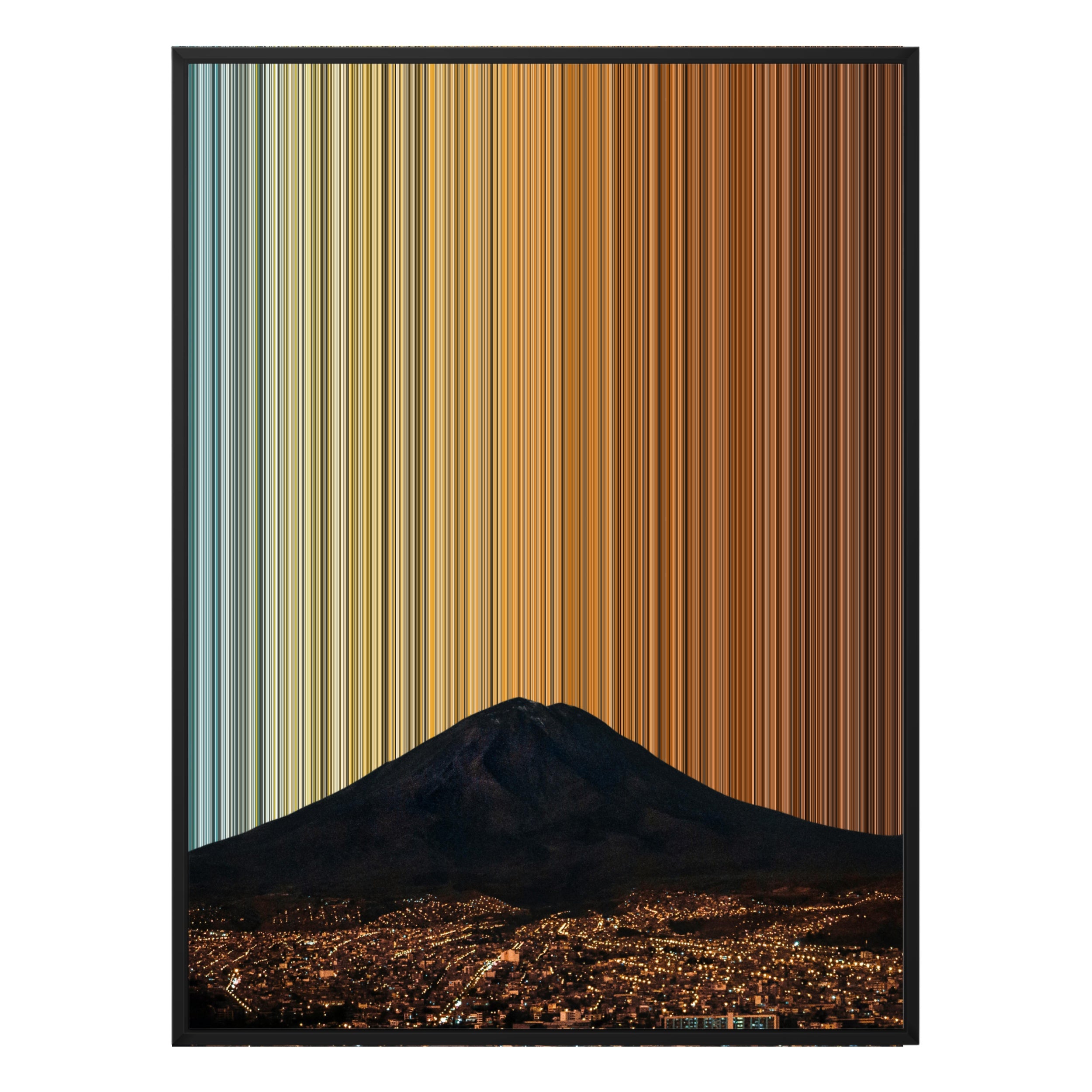 34×38" Framed Canvas - Black Frame variant