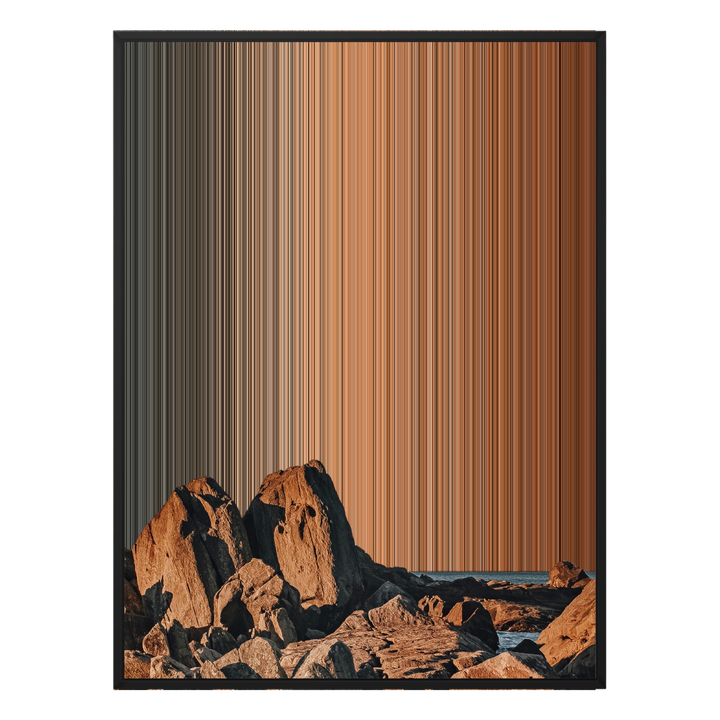 34×38" Framed Canvas - Black Frame variant