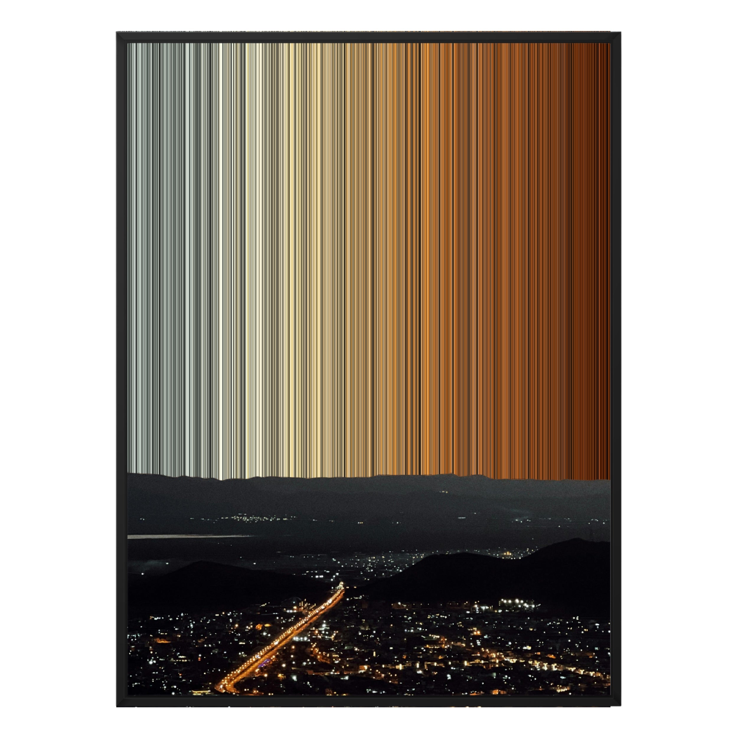 34×38" Framed Canvas - Black Frame variant