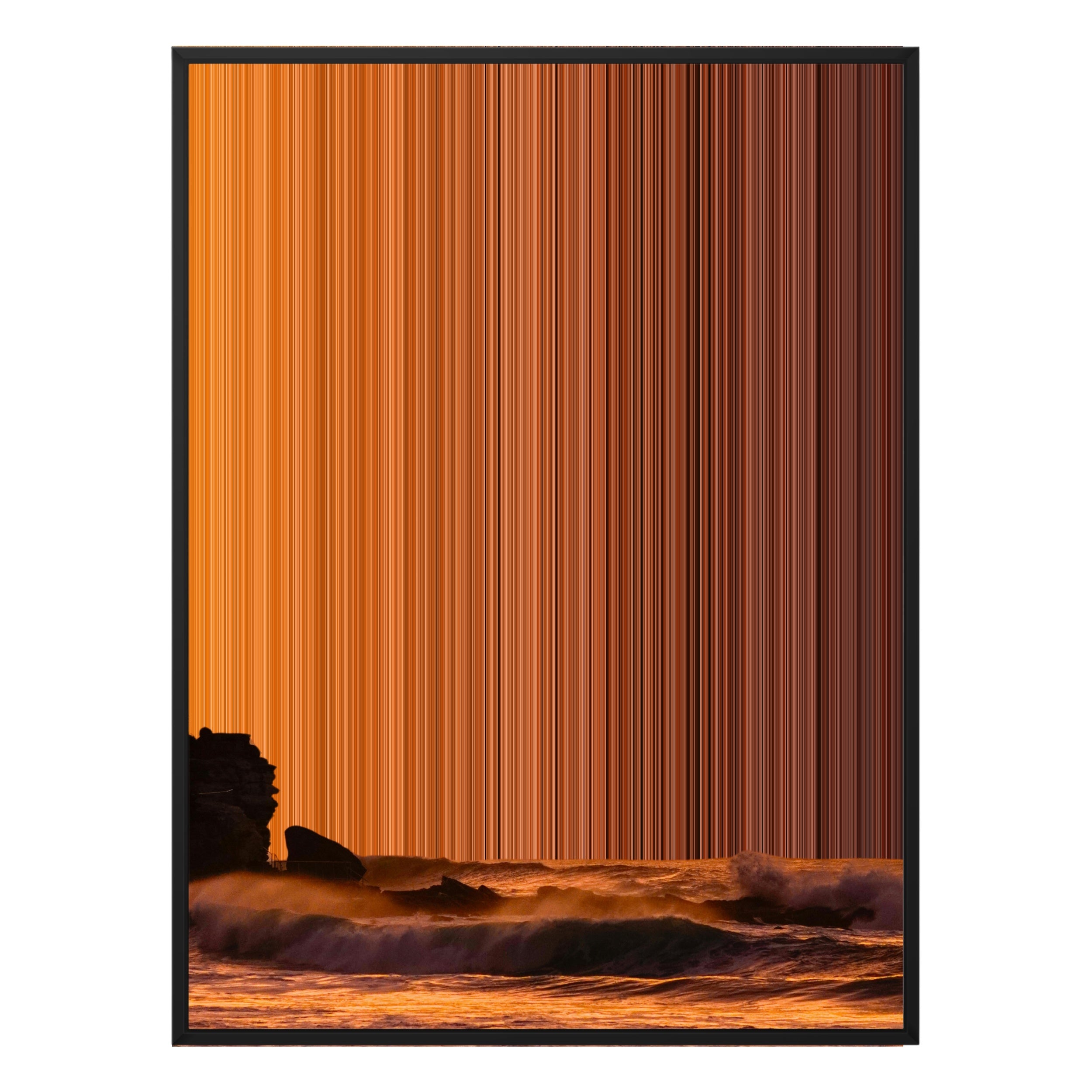 34×38" Framed Canvas - Black Frame variant