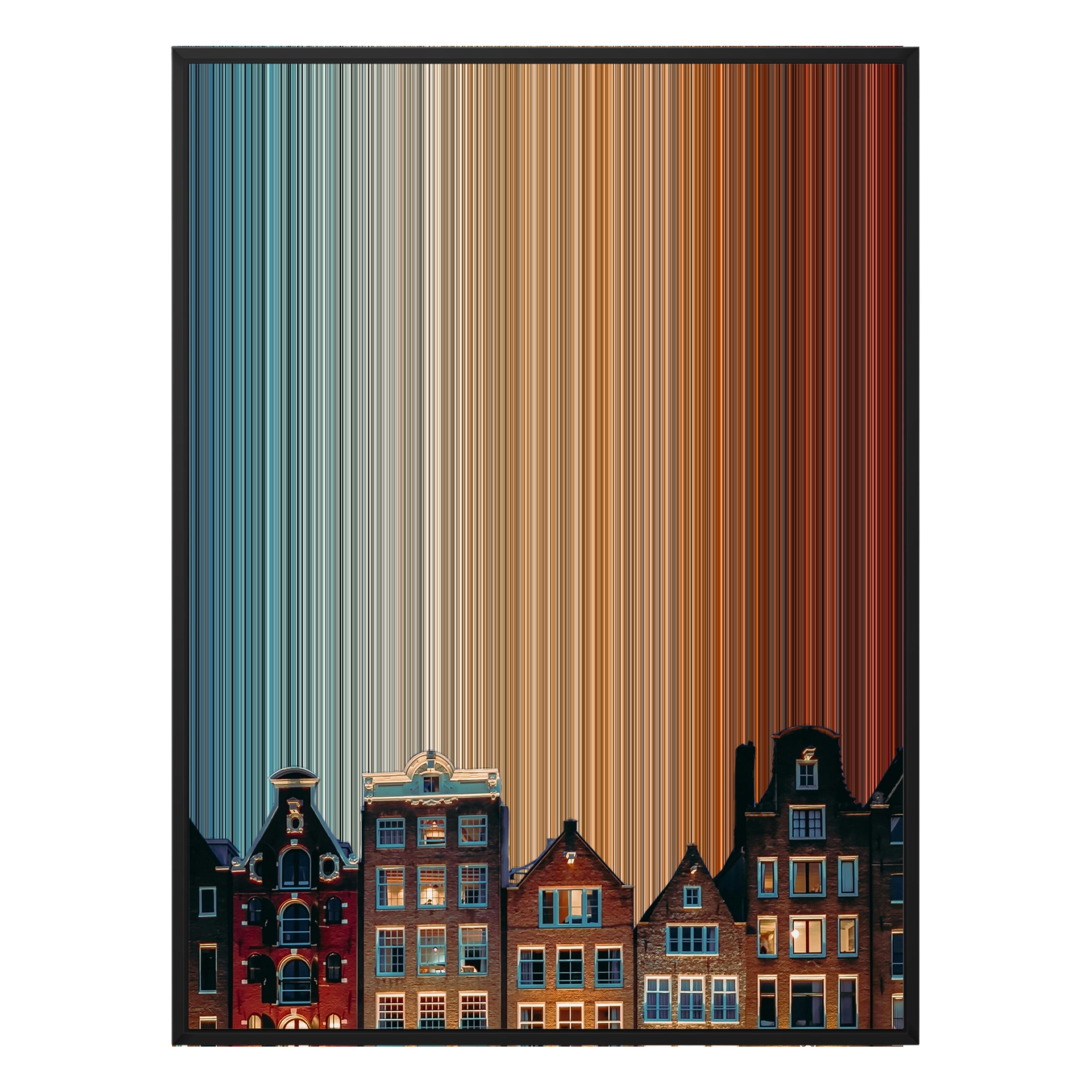 34×38" Framed Canvas - Black Frame variant