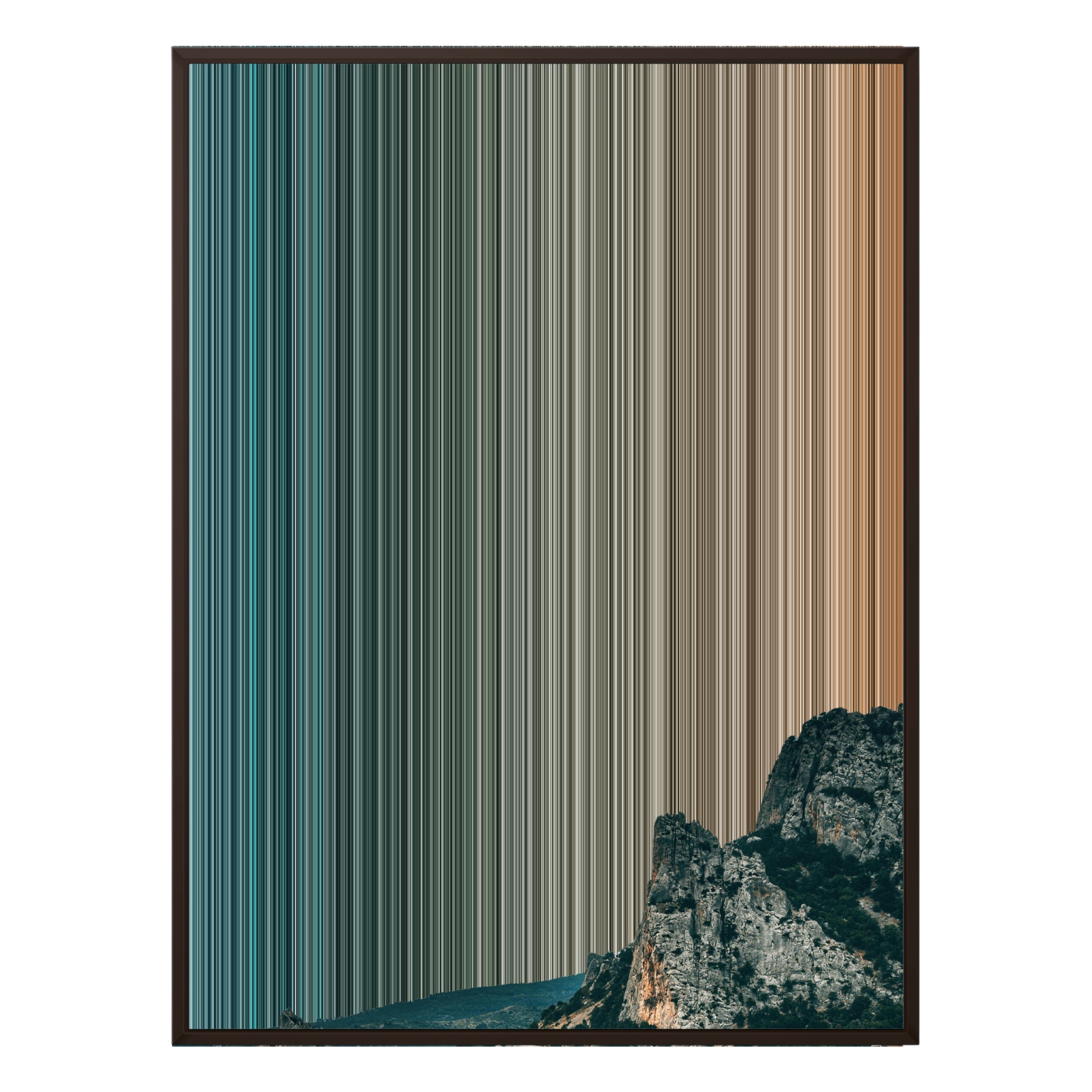 34×38" Framed Canvas - Brown Frame variant