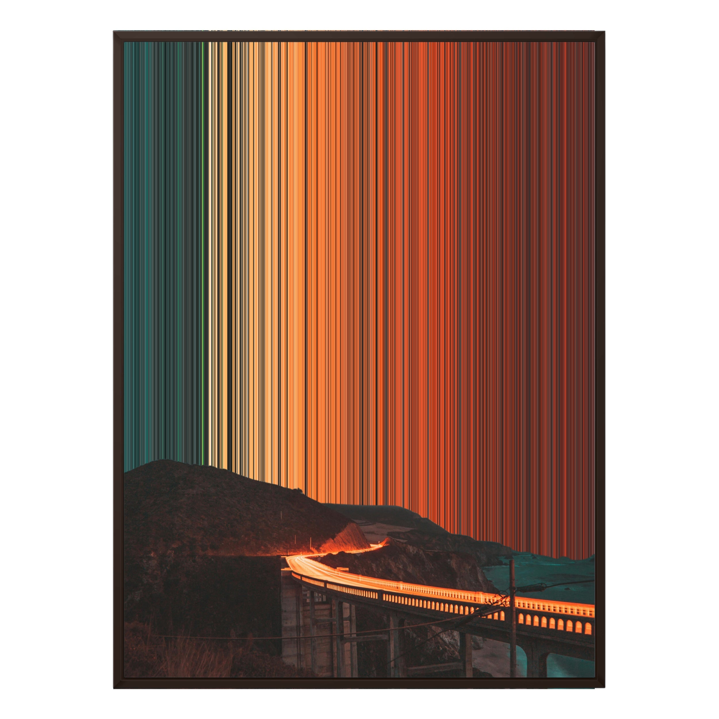 34×38" Framed Canvas - Brown Frame variant