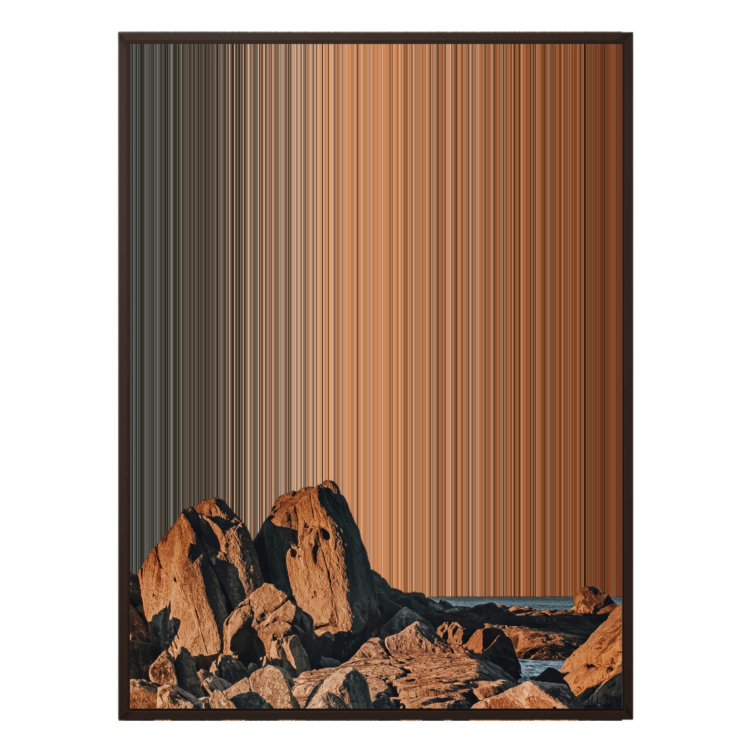 34×38" Framed Canvas - Brown Frame variant