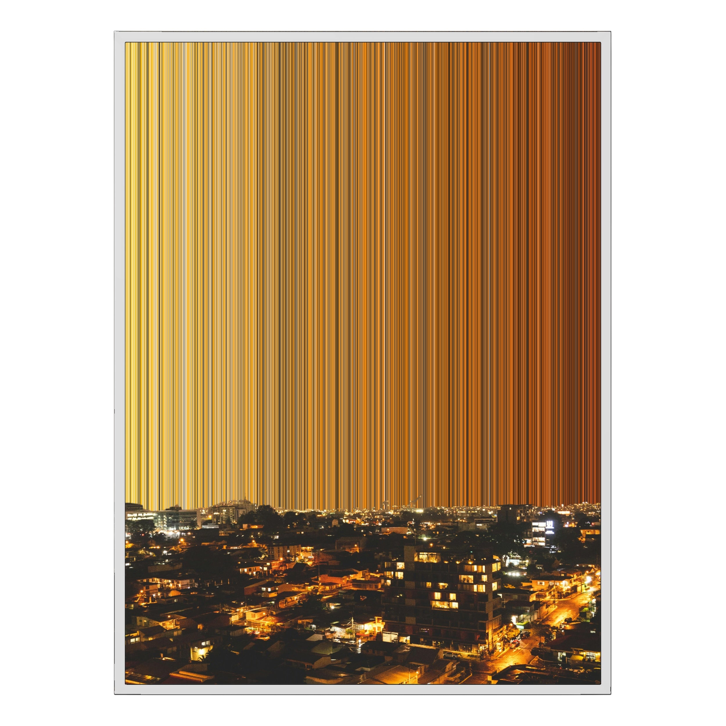 34×38" Framed Canvas - White Frame variant