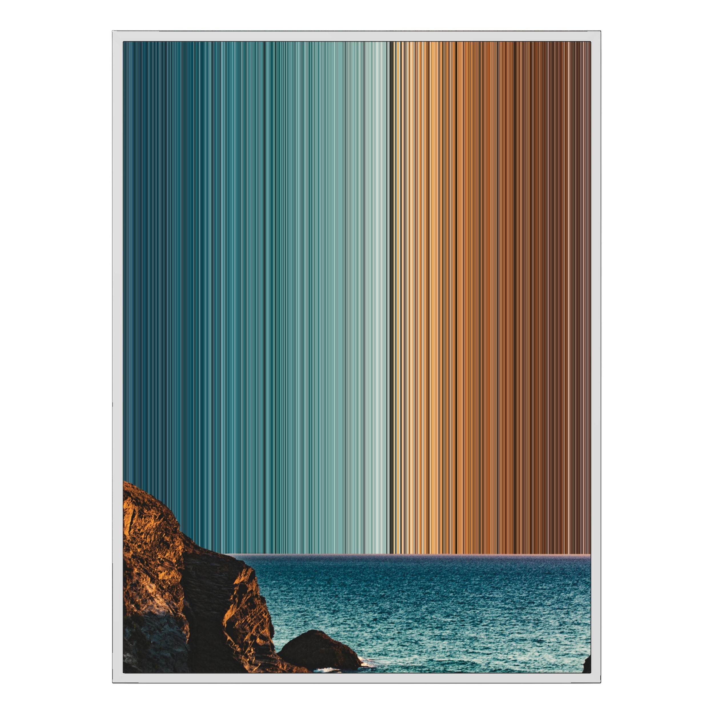 34×38" Framed Canvas - White Frame variant