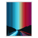 34×38" Framed Canvas - White Frame variant