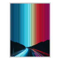 34×38" Framed Canvas - White Frame variant