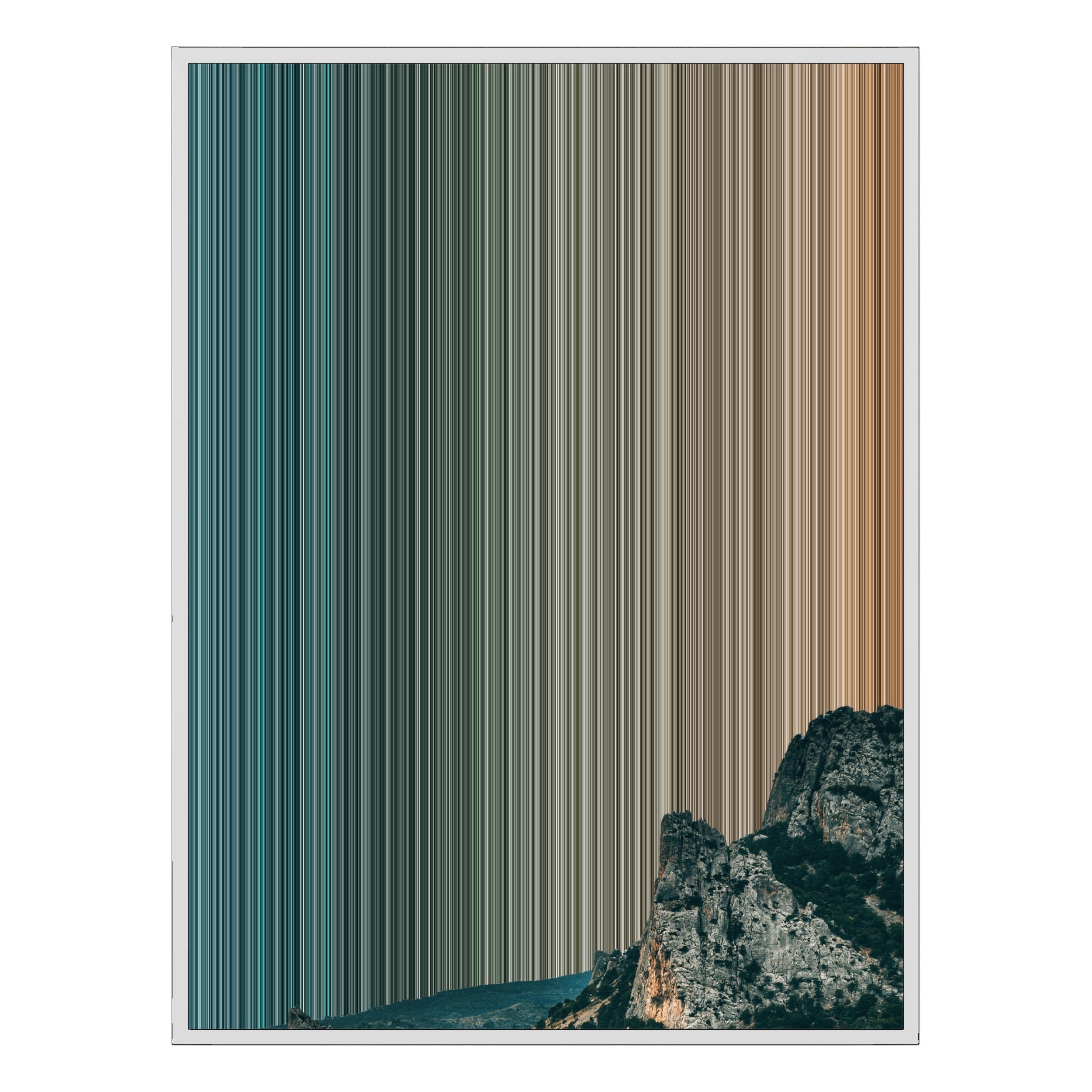 34×38" Framed Canvas - White Frame variant