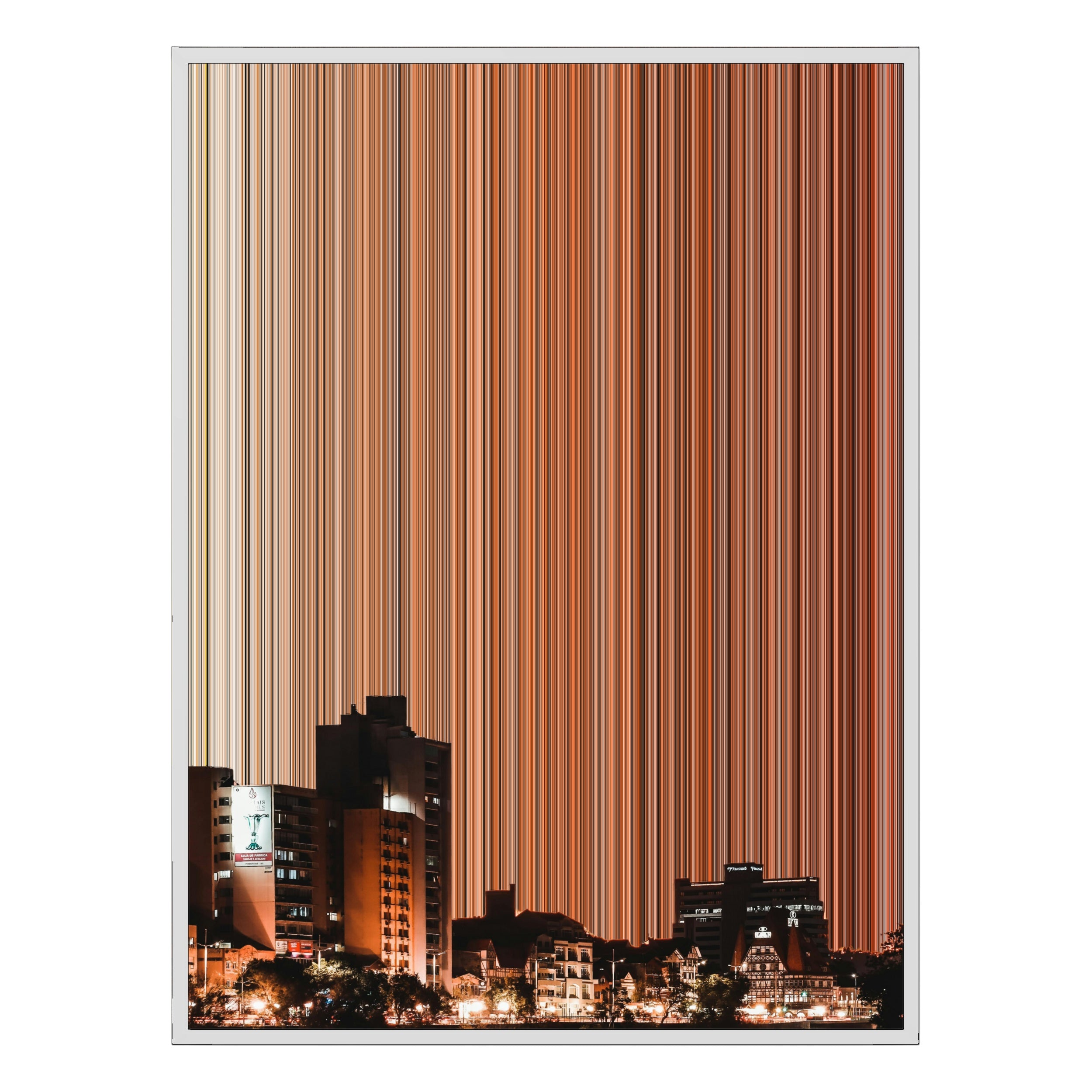 34×38" Framed Canvas - White Frame variant