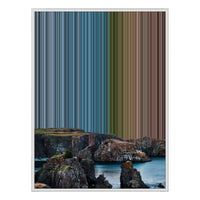 34×38" Framed Canvas - White Frame variant