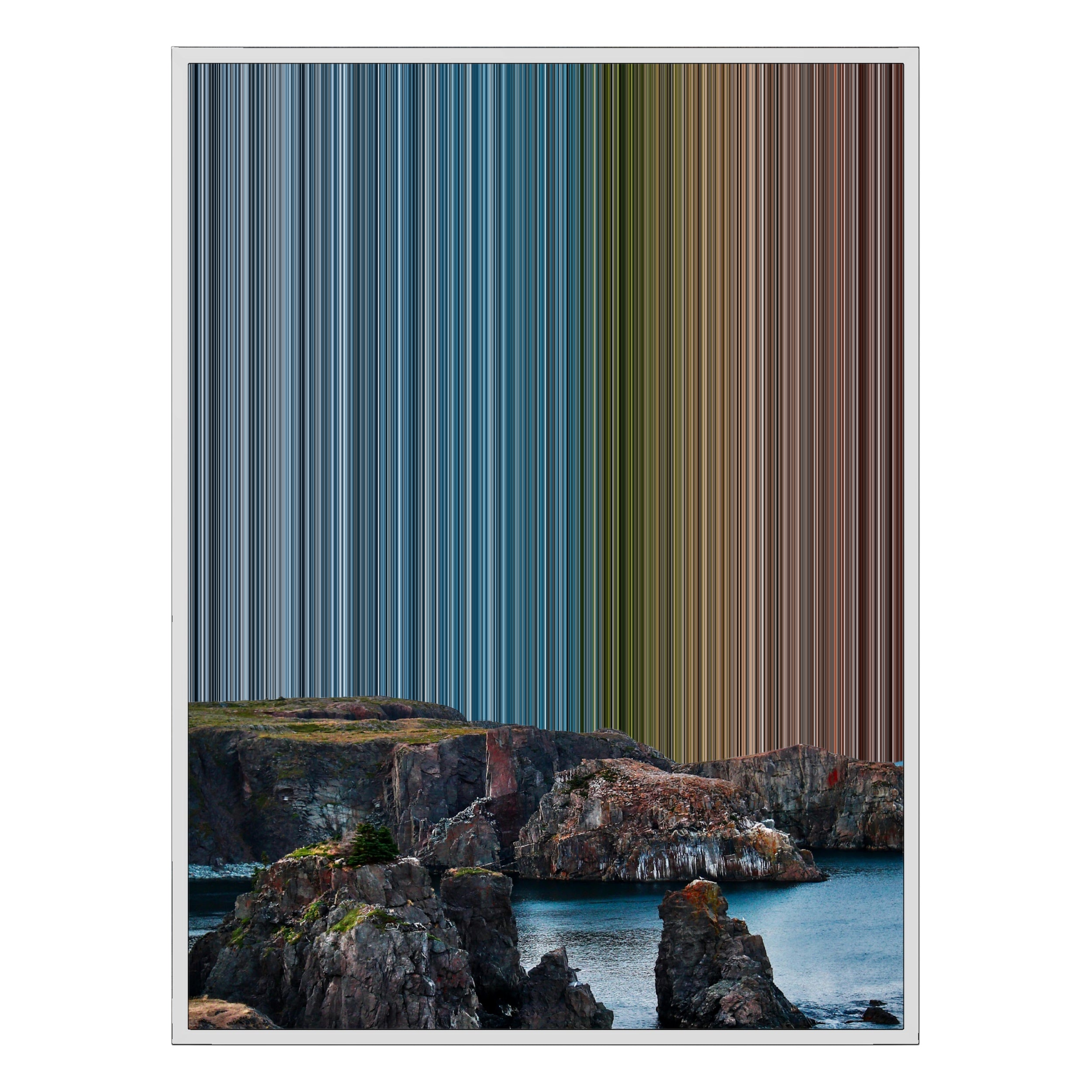 34×38" Framed Canvas - White Frame variant