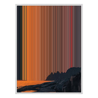 34×38" Framed Canvas - White Frame variant