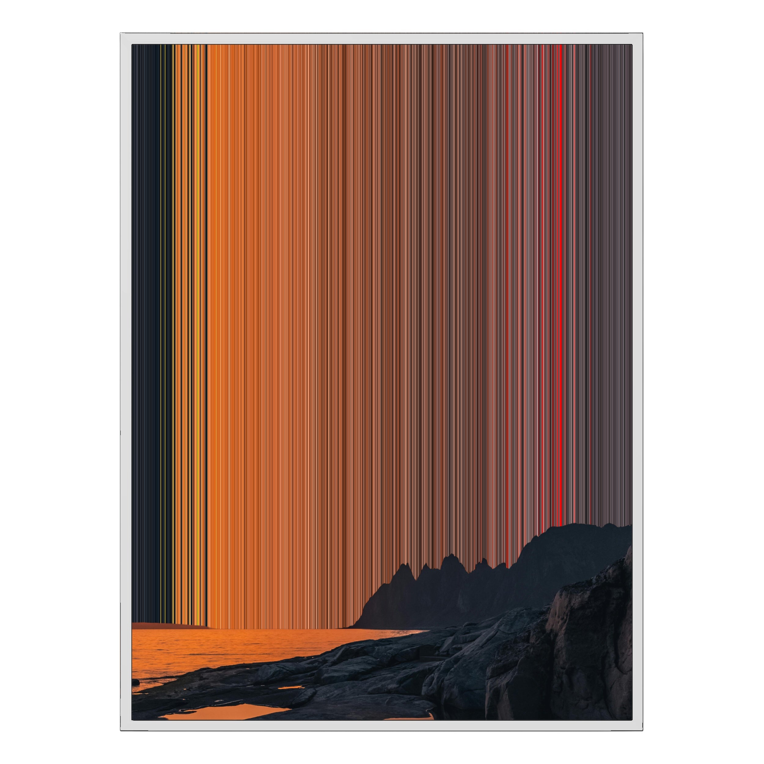 34×38" Framed Canvas - White Frame variant