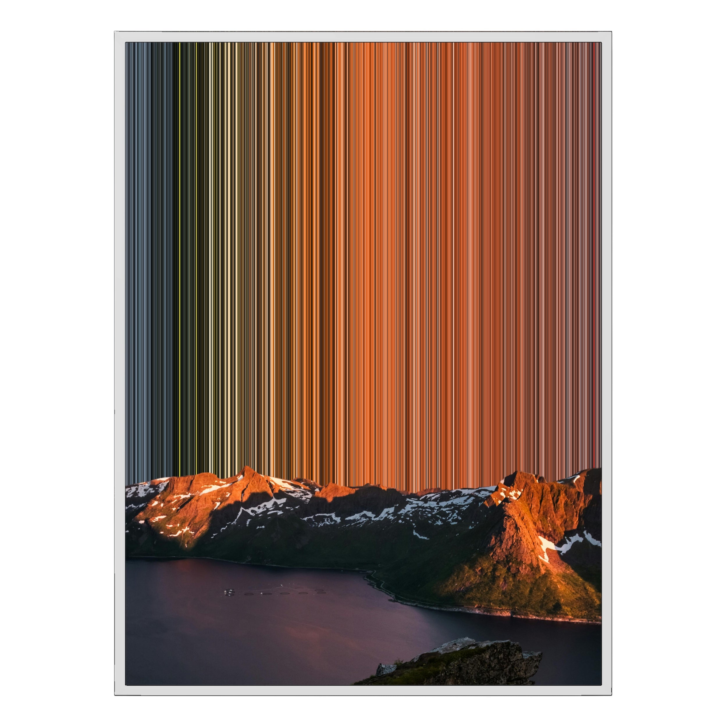 34×38" Framed Canvas - White Frame variant