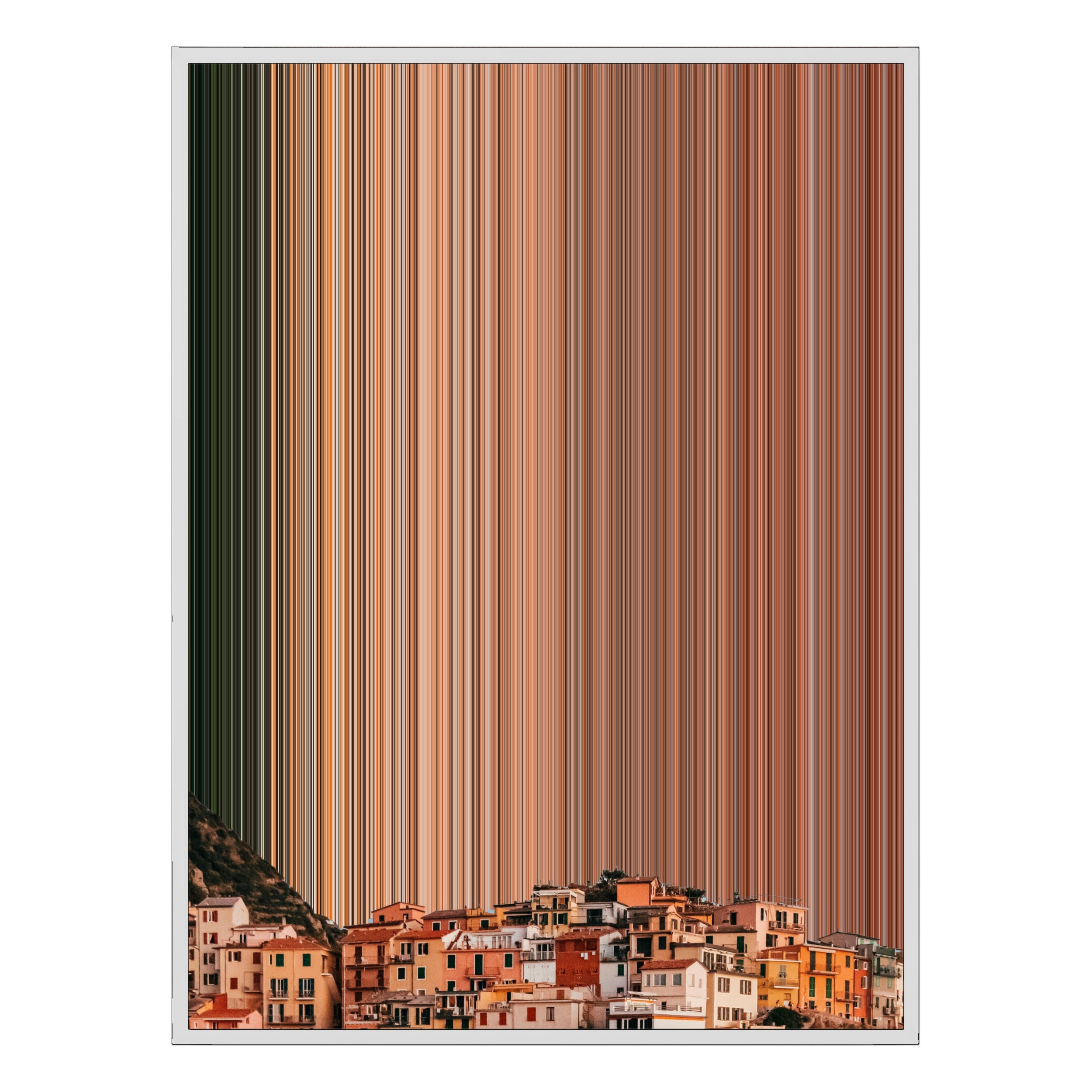 34×38" Framed Canvas - White Frame variant