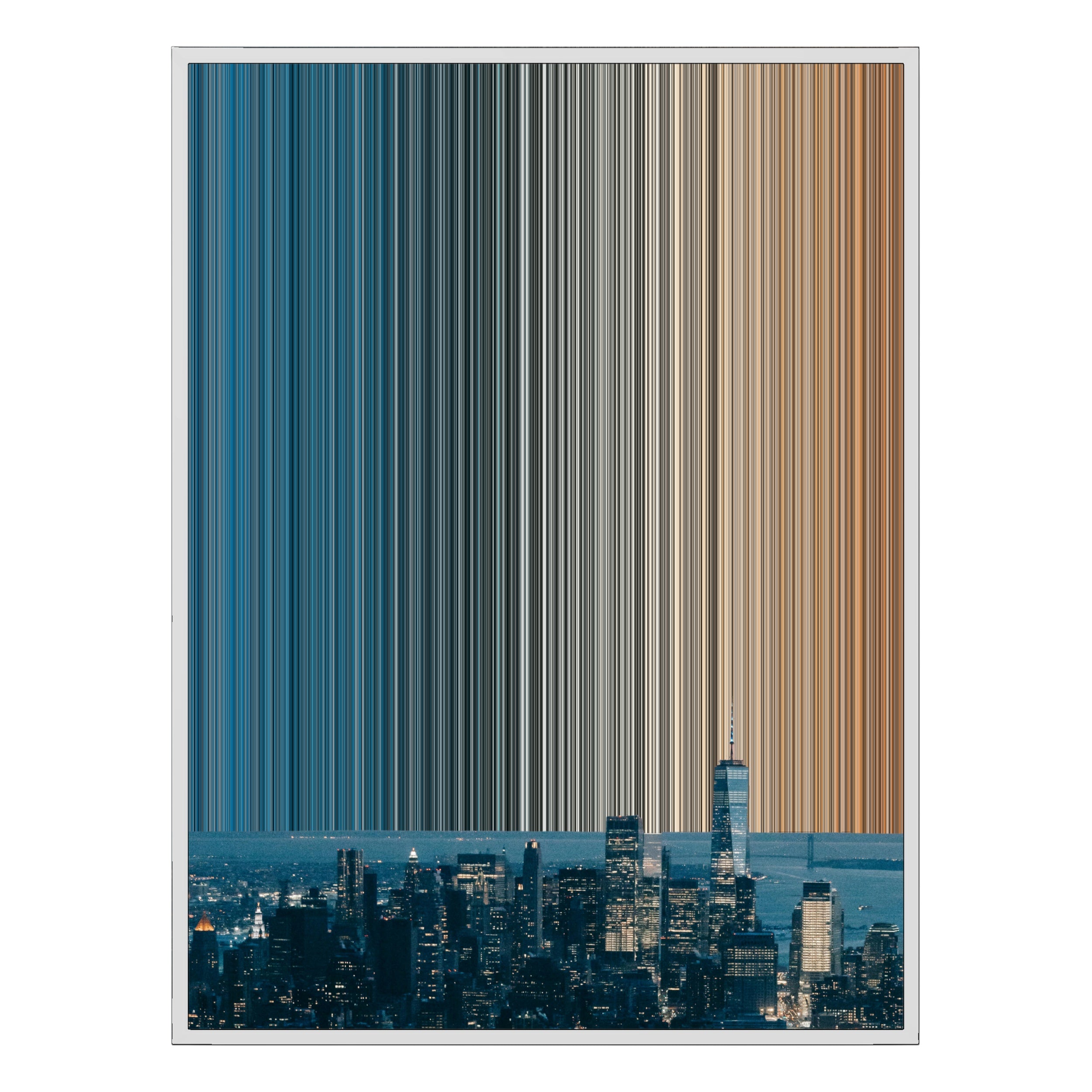 34×38" Framed Canvas - White Frame variant