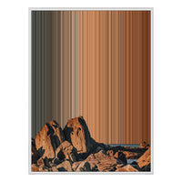 34×38" Framed Canvas - White Frame variant