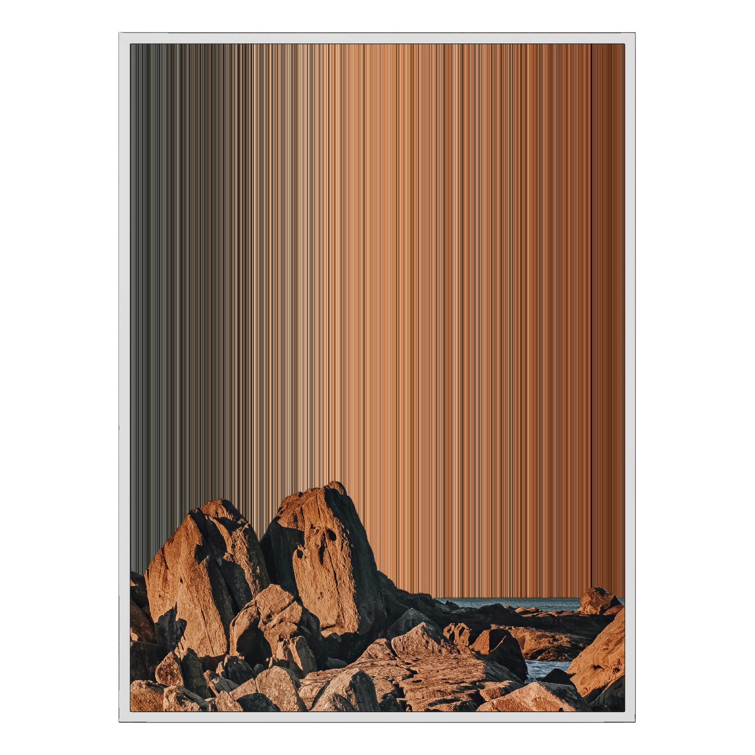 34×38" Framed Canvas - White Frame variant