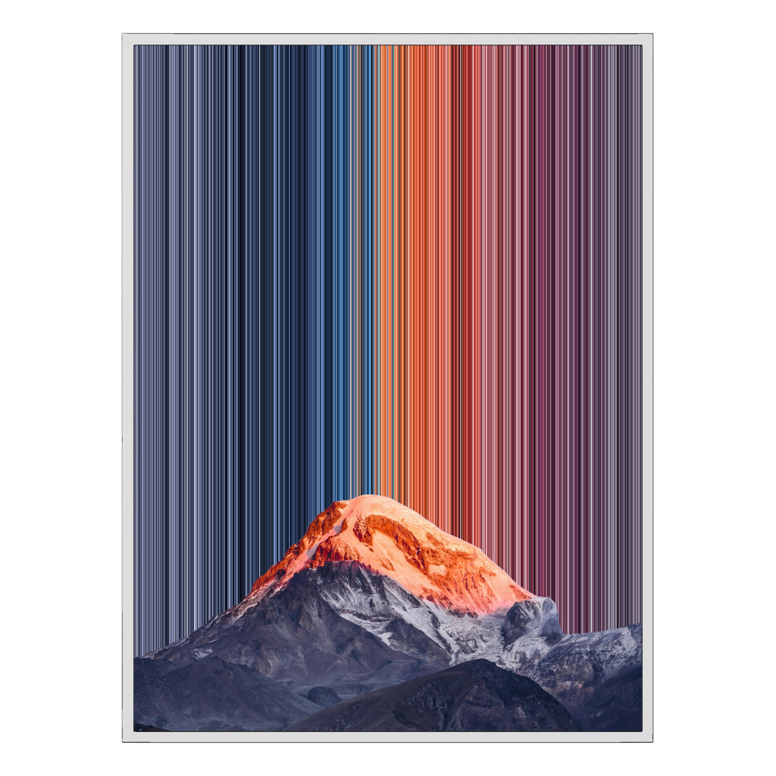 34×38" Framed Canvas - White Frame variant