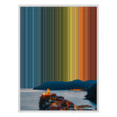 34×38" Framed Canvas - White Frame variant