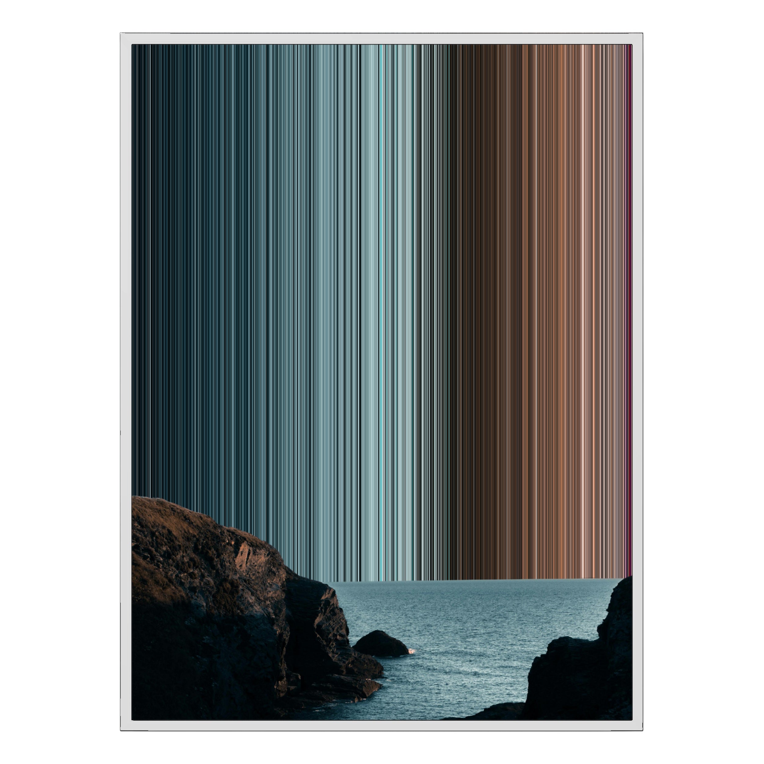 34×38" Framed Canvas - White Frame variant