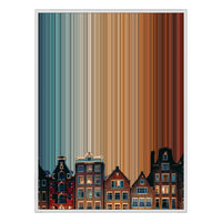 34×38" Framed Canvas - White Frame variant