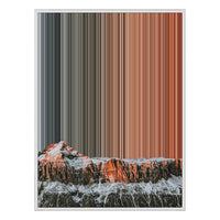 34×38" Framed Canvas - White Frame variant