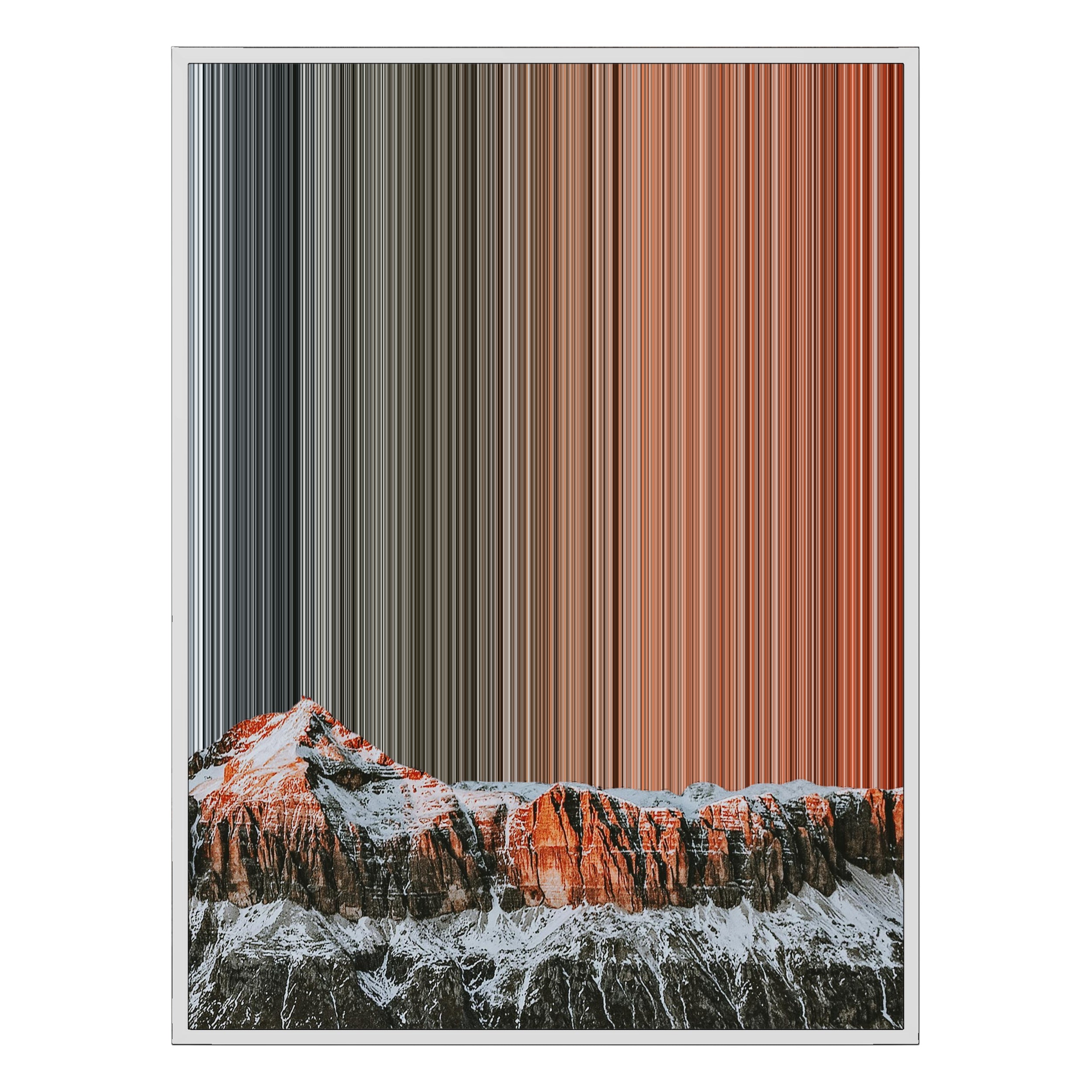 34×38" Framed Canvas - White Frame variant