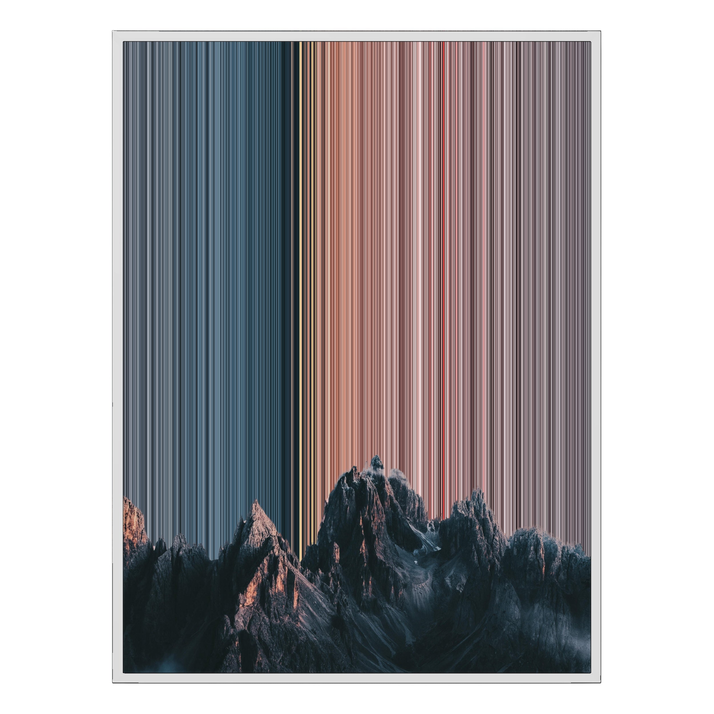 34×38" Framed Canvas - White Frame variant