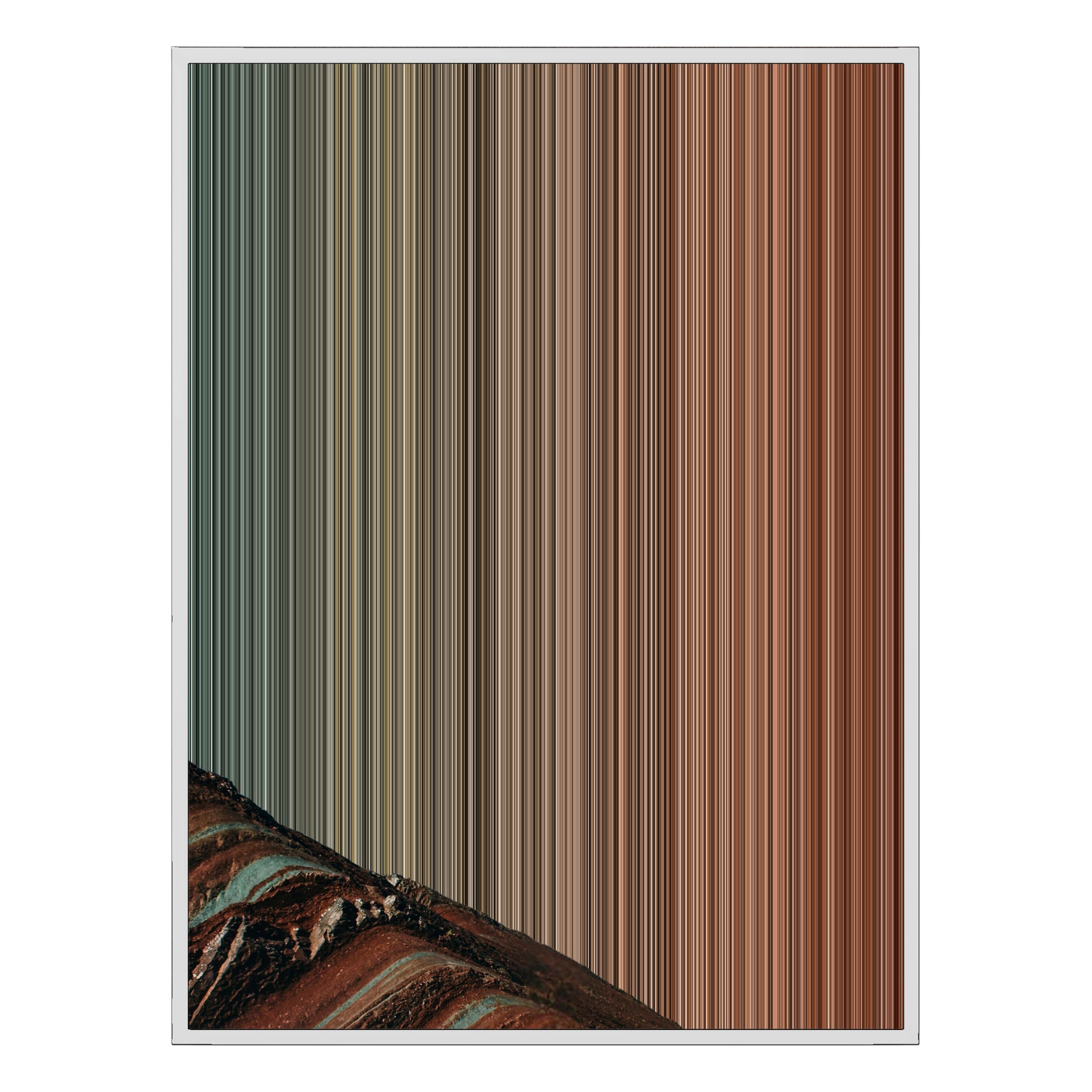 34×38" Framed Canvas - White Frame variant