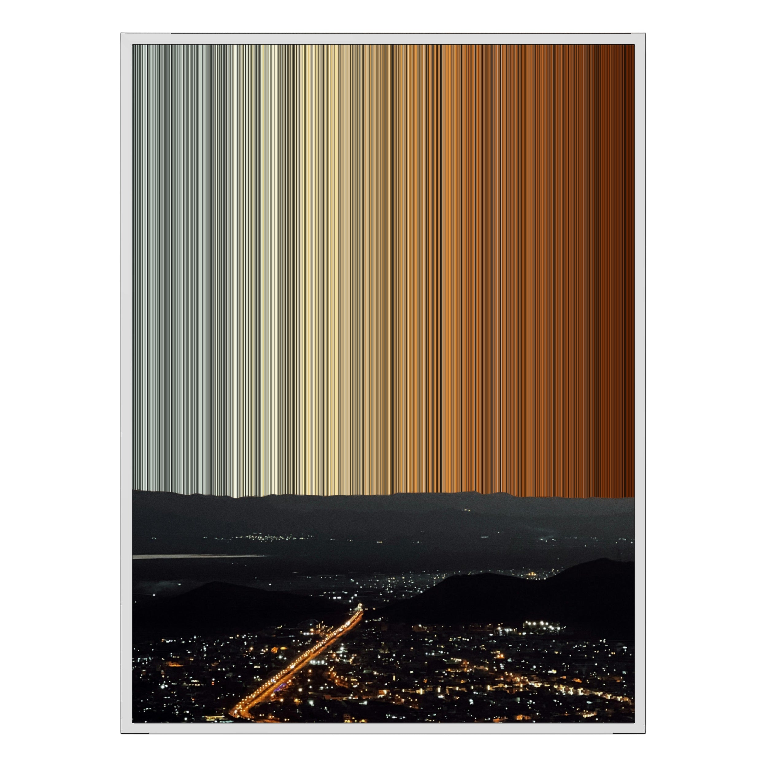 34×38" Framed Canvas - White Frame variant