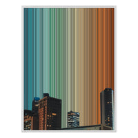 34×38" Framed Canvas - White Frame variant