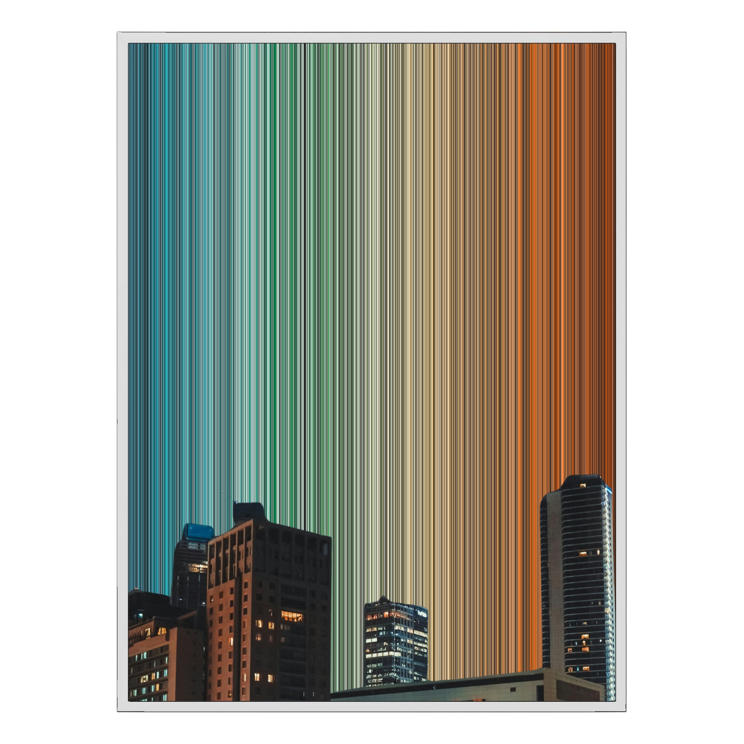 34×38" Framed Canvas - White Frame variant