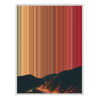 34×38" Framed Canvas - White Frame variant