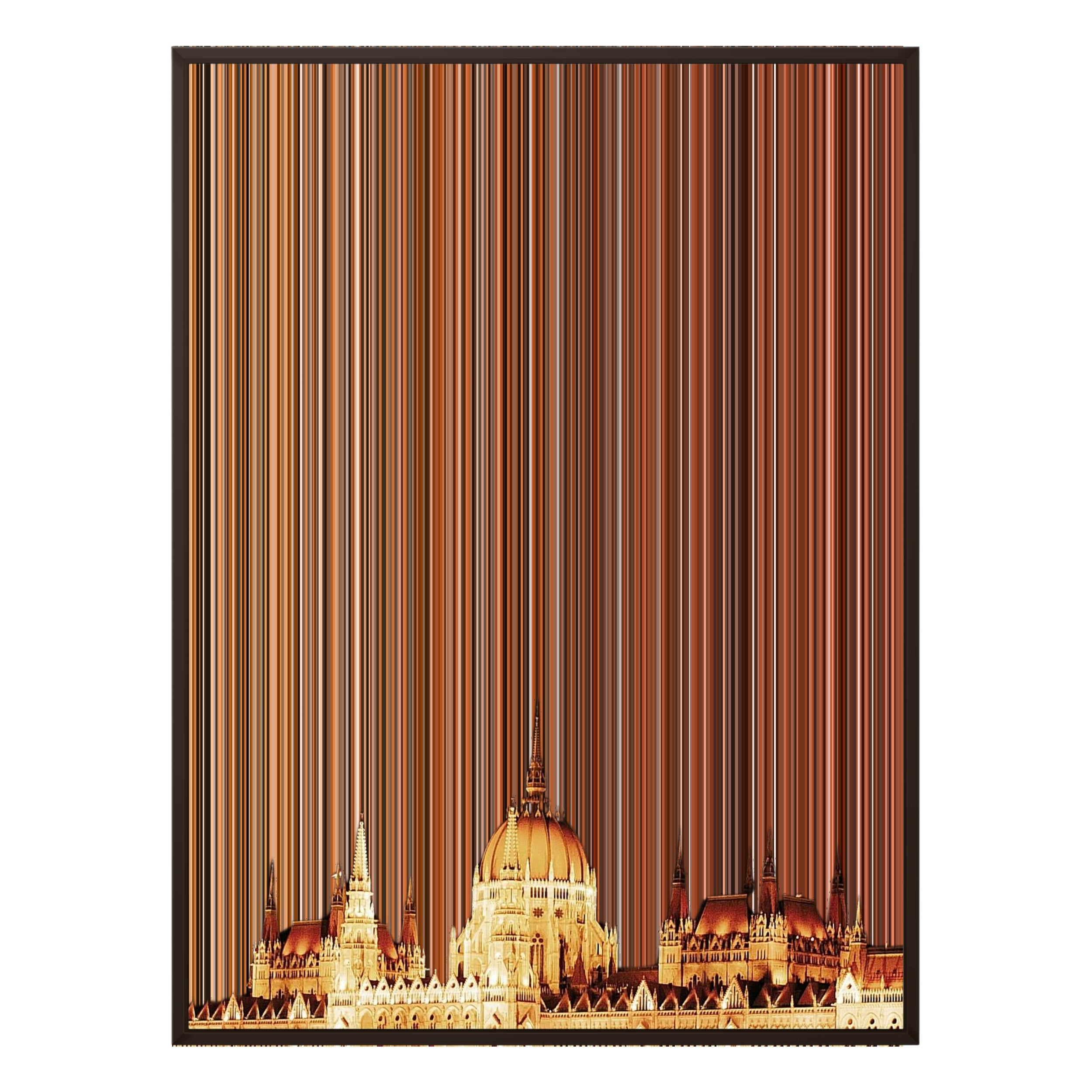 36×18" Framed Canvas - Brown Frame variant