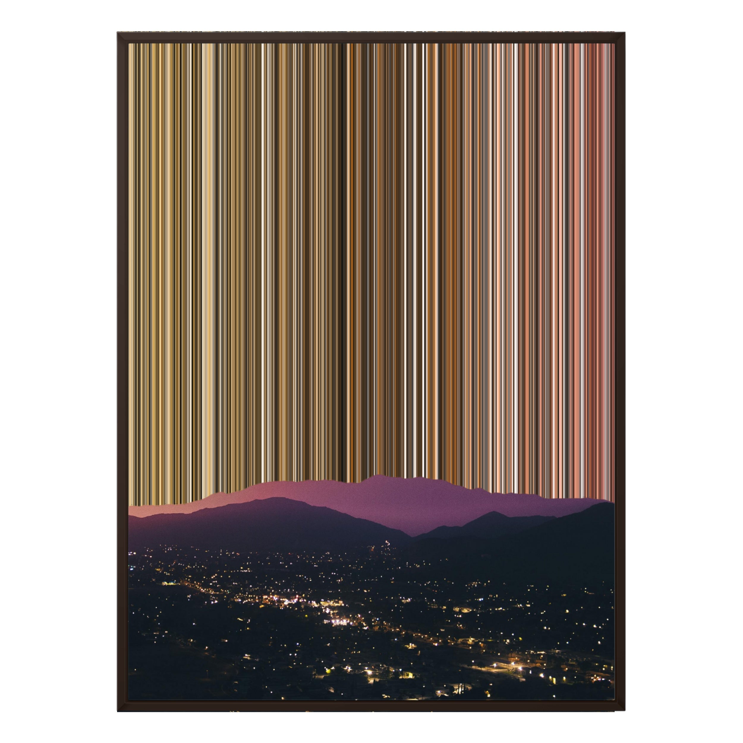 36×18" Framed Canvas - Brown Frame variant