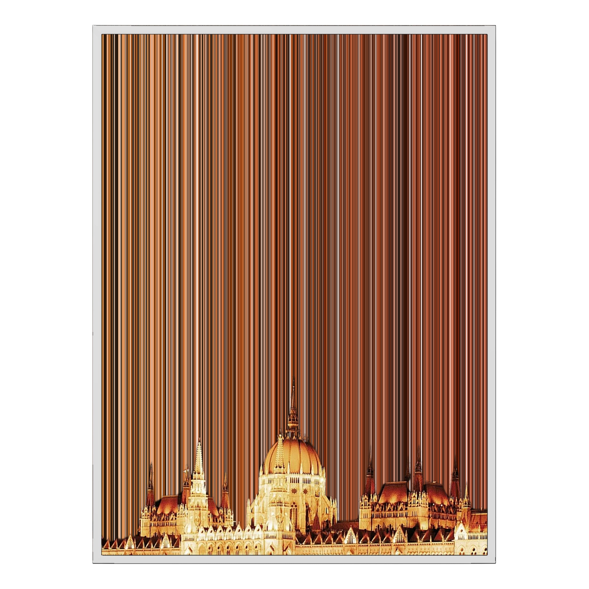 36×18" Framed Canvas - White Frame variant