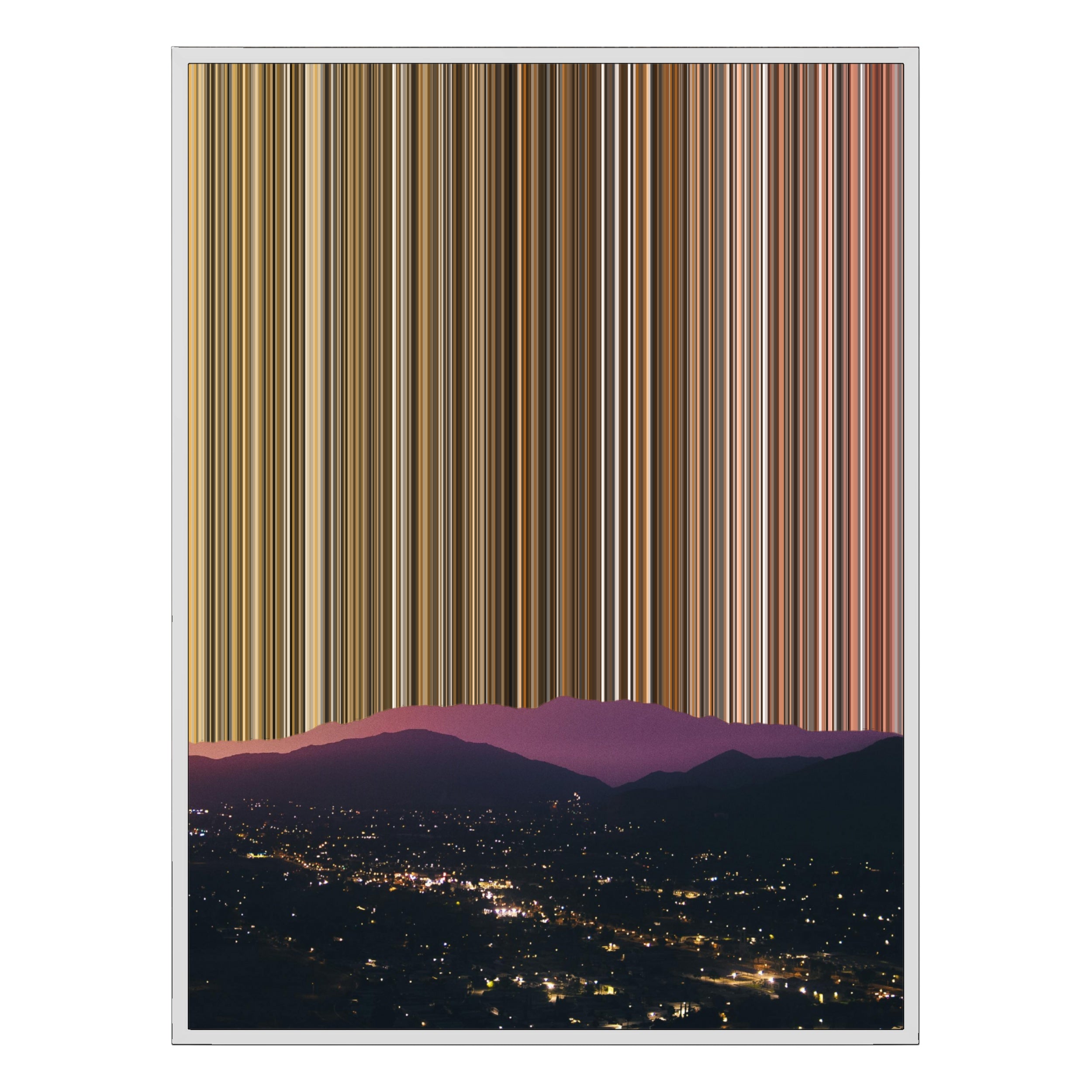 36×18" Framed Canvas - White Frame variant