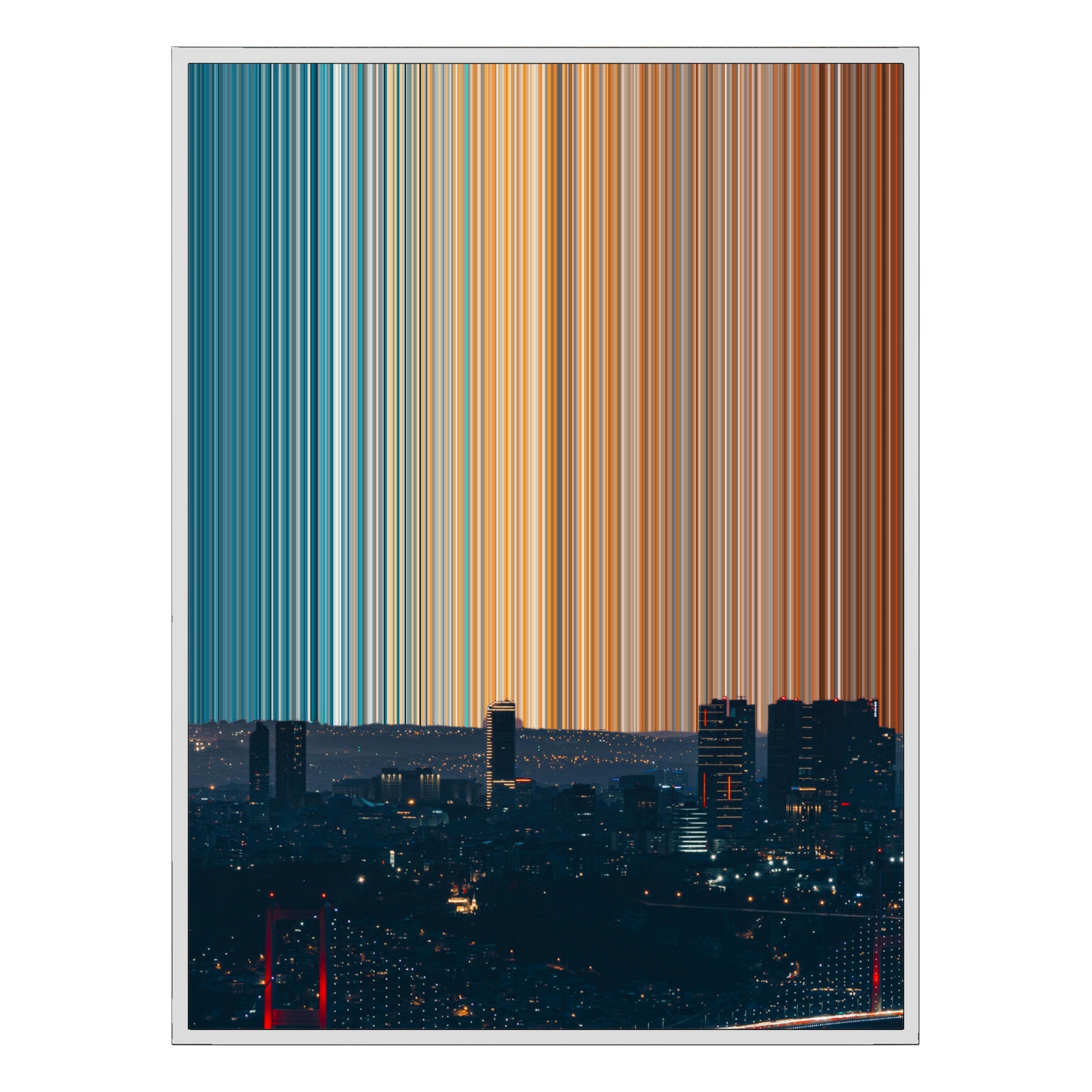 36×18" Framed Canvas - White Frame variant