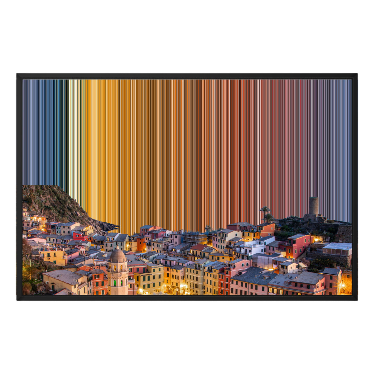 Gerahmtes Leinwandbild im Format 36×24", schwarzer Rahmen