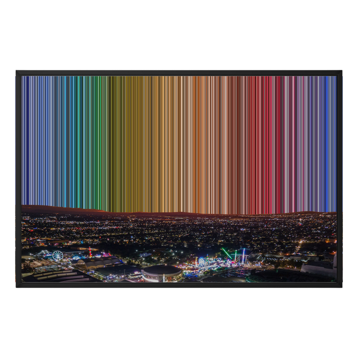 Toile encadrée, format 36×24", cadre noir