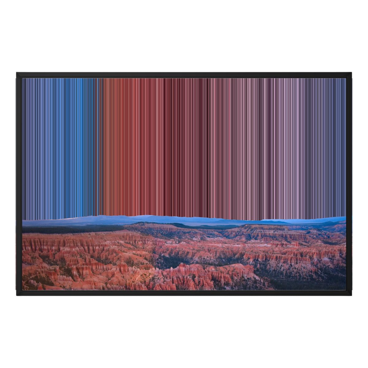 Lærred i klassisk ramme, 36×24", sort ramme