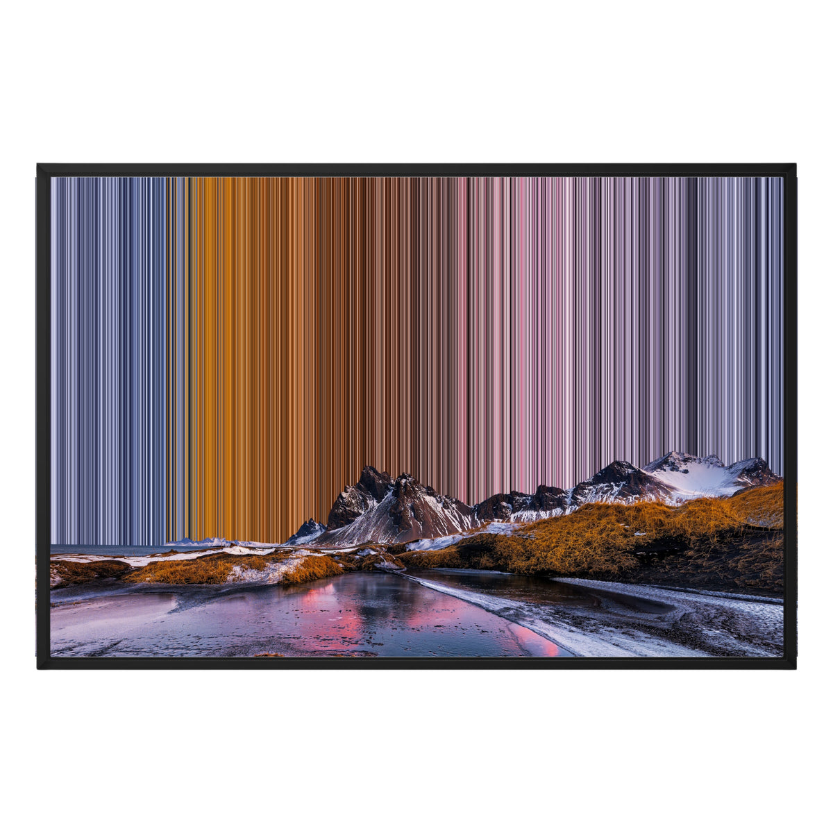 Inramad canvastavla, 36×24", svart ram